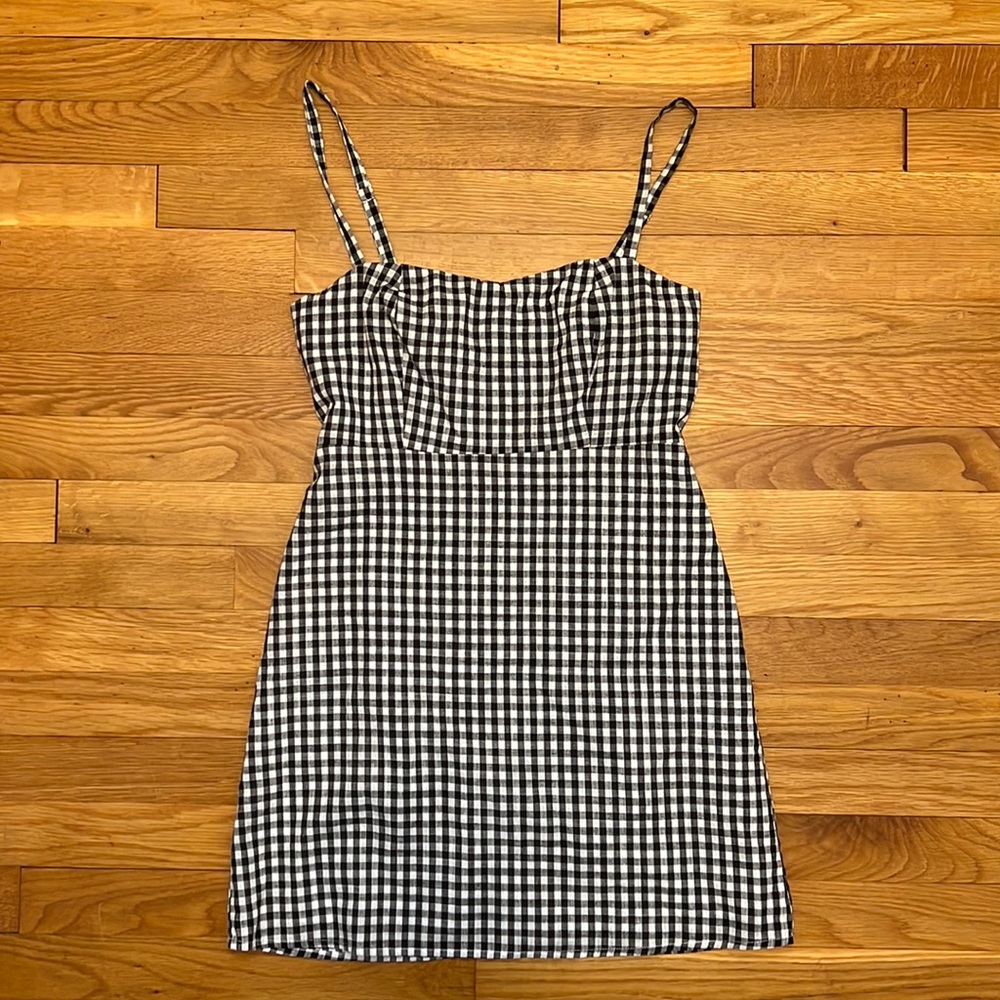 Black and white gingham dress